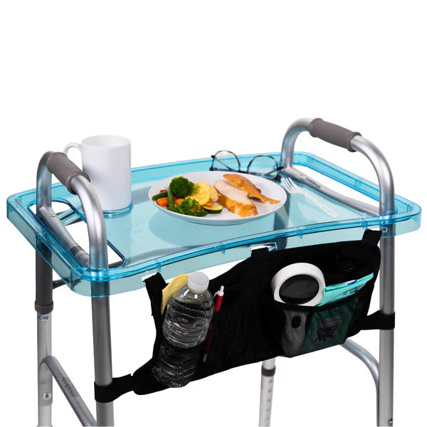 Versatile and Functional: The Clear View Walker Tray & Bag for All Ages