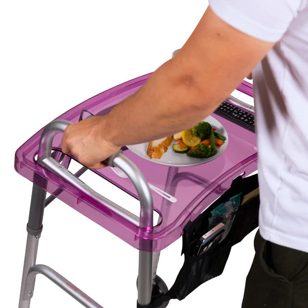 Transform Your Walker into a Smart Mobility Tool with the Clear View Walker Tray & Bag