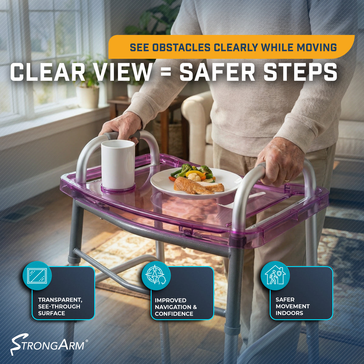 Clear View Walker Tray & Bag