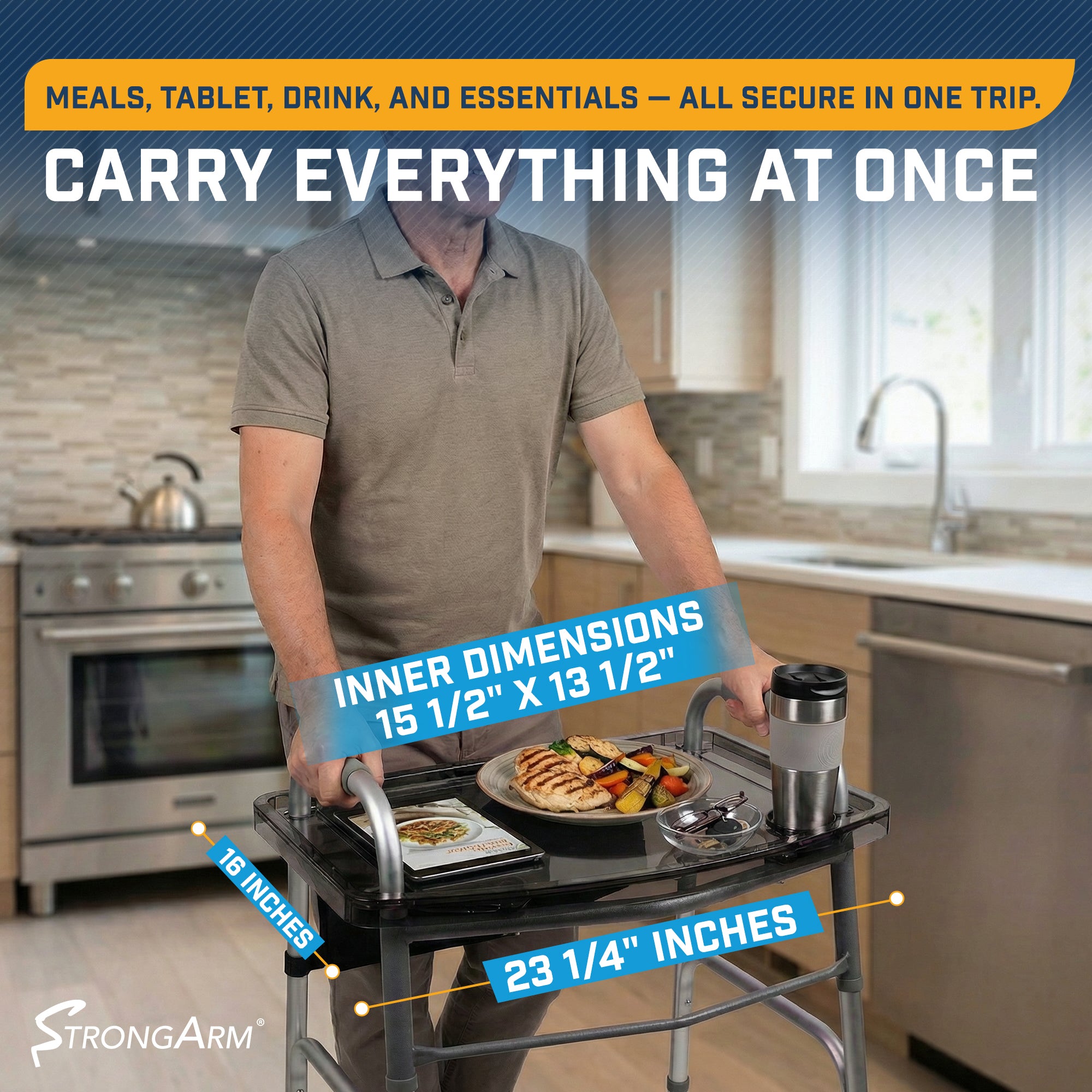 Clear View Walker Tray & Bag