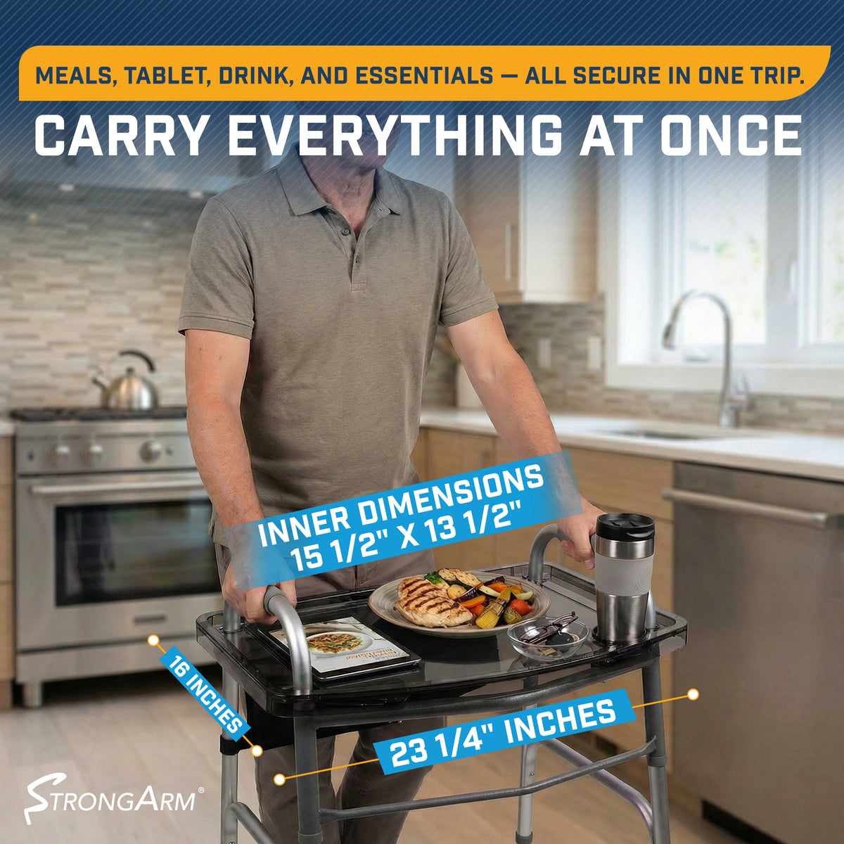 Clear View Walker Tray & Bag